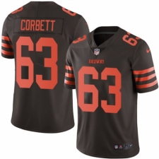 Men's Nike Cleveland Browns #63 Austin Corbett Limited Brown Rush Vapor Untouchable NFL Jersey
