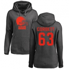 NFL Women's Nike Cleveland Browns #63 Austin Corbett Ash One Color Pullover Hoodie
