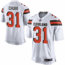 Men's Nike Cleveland Browns #31 Nick Chubb Game White NFL Jersey