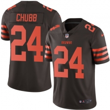 Youth Nike Cleveland Browns #24 Nick Chubb Limited Brown Rush Vapor Untouchable NFL Jersey
