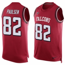 Men's Nike Atlanta Falcons #82 Logan Paulsen Limited Red Player Name & Number Tank Top NFL Jersey