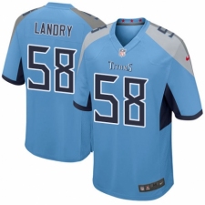 Men's Nike Tennessee Titans #58 Harold Landry Game Light Blue Alternate NFL Jersey