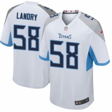 Men's Nike Tennessee Titans #58 Harold Landry Game White NFL Jersey