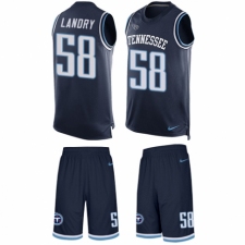 Men's Nike Tennessee Titans #58 Harold Landry Limited Navy Blue Tank Top Suit NFL Jersey