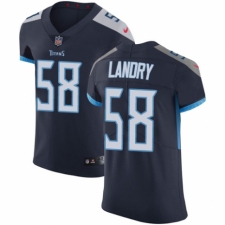 Men's Nike Tennessee Titans #58 Harold Landry Navy Blue Team Color Vapor Untouchable Elite Player NFL Jersey