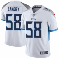 Men's Nike Tennessee Titans #58 Harold Landry White Vapor Untouchable Limited Player NFL Jersey