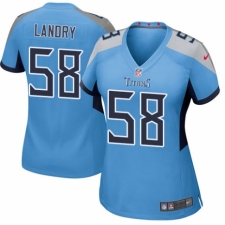 Women's Nike Tennessee Titans #58 Harold Landry Game Light Blue Alternate NFL Jersey