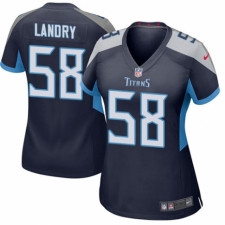 Women's Nike Tennessee Titans #58 Harold Landry Game Navy Blue Team Color NFL Jersey