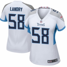 Women's Nike Tennessee Titans #58 Harold Landry Game White NFL Jersey