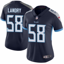 Women's Nike Tennessee Titans #58 Harold Landry Navy Blue Team Color Vapor Untouchable Limited Player NFL Jersey