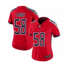 Women's Tennessee Titans #58 Harold Landry Limited Red Inverted Legend Football Jersey