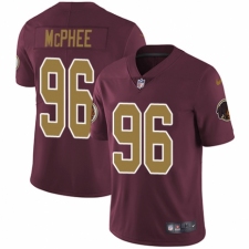 Men's Nike Washington Redskins #96 Pernell McPhee Burgundy Red Gold Number Alternate 80TH Anniversary Vapor Untouchable Limited Player NFL Jersey
