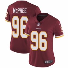 Women's Nike Washington Redskins #96 Pernell McPhee Burgundy Red Team Color Vapor Untouchable Limited Player NFL Jersey
