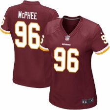 Women's Nike Washington Redskins #96 Pernell McPhee Game Burgundy Red Team Color NFL Jersey