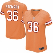 Women's Nike Tampa Bay Buccaneers #36 M.J. Stewart Elite Orange Glaze Alternate NFL Jersey