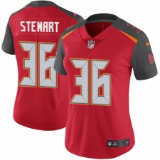Women's Nike Tampa Bay Buccaneers #36 M.J. Stewart Red Team Color Vapor Untouchable Limited Player NFL Jersey
