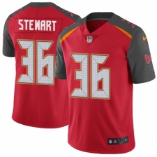 Youth Nike Tampa Bay Buccaneers #36 M.J. Stewart Red Team Color Vapor Untouchable Elite Player NFL Jersey