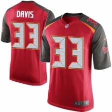 Men's Nike Tampa Bay Buccaneers #33 Carlton Davis Game Red Team Color NFL Jersey