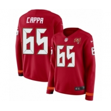 Women's Nike Tampa Bay Buccaneers #65 Alex Cappa Limited Red Therma Long Sleeve NFL Jersey