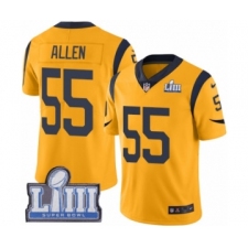 Men's Nike Los Angeles Rams #55 Brian Allen Limited Gold Rush Vapor Untouchable Super Bowl LIII Bound NFL Jersey