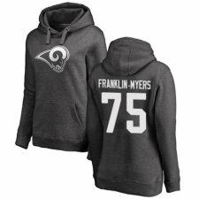 NFL Women's Nike Los Angeles Rams #57 John Franklin-Myers Ash One Color Pullover Hoodie