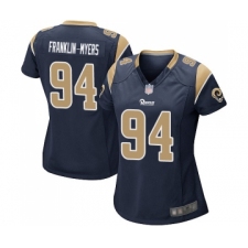 Women's Los Angeles Rams #94 John Franklin-Myers Game Navy Blue Team Color Football Jersey