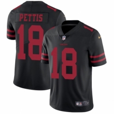 Men's Nike San Francisco 49ers #18 Dante Pettis Black Vapor Untouchable Limited Player NFL Jersey