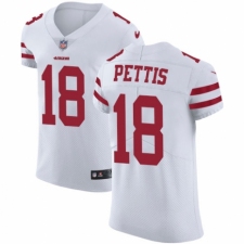 Men's Nike San Francisco 49ers #18 Dante Pettis White Vapor Untouchable Elite Player NFL Jersey