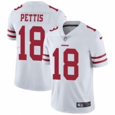 Men's Nike San Francisco 49ers #18 Dante Pettis White Vapor Untouchable Limited Player NFL Jersey