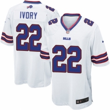Men's Nike Buffalo Bills #22 Chris Ivory Game White NFL Jersey