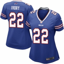 Women's Nike Buffalo Bills #22 Chris Ivory Game Royal Blue Team Color NFL Jersey