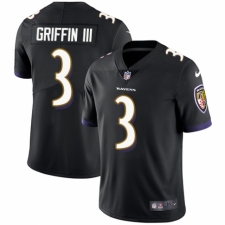 Men's Nike Baltimore Ravens #3 Robert Griffin III Black Alternate Vapor Untouchable Limited Player NFL Jersey