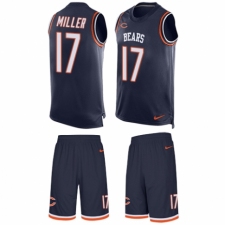 Men's Nike Chicago Bears #17 Anthony Miller Limited Navy Blue Tank Top Suit NFL Jersey