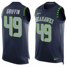 Men's Nike Seattle Seahawks #49 Shaquem Griffin Limited Steel Blue Player Name & Number Tank Top NFL Jersey