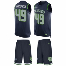 Men's Nike Seattle Seahawks #49 Shaquem Griffin Limited Steel Blue Tank Top Suit NFL Jersey