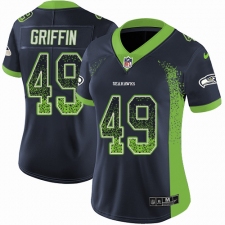 Women's Nike Seattle Seahawks #49 Shaquem Griffin Limited Navy Blue Rush Drift Fashion NFL Jersey