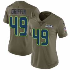 Women's Nike Seattle Seahawks #49 Shaquem Griffin Limited Olive 2017 Salute to Service NFL Jersey