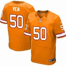 Men's Nike Tampa Bay Buccaneers #50 Vita Vea Elite Orange Glaze Alternate NFL Jersey