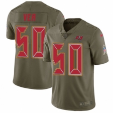 Men's Nike Tampa Bay Buccaneers #50 Vita Vea Limited Olive 2017 Salute to Service NFL Jersey