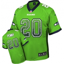 Men's Nike Seattle Seahawks #20 Rashaad Penny Elite Green Drift Fashion NFL Jersey