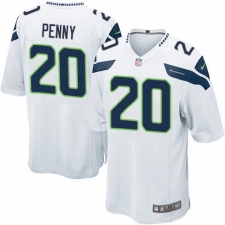 Men's Nike Seattle Seahawks #20 Rashaad Penny Game White NFL Jersey