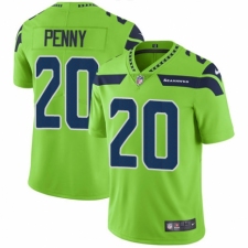 Men's Nike Seattle Seahawks #20 Rashaad Penny Limited Green Rush Vapor Untouchable NFL Jersey