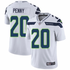 Men's Nike Seattle Seahawks #20 Rashaad Penny White Vapor Untouchable Limited Player NFL Jersey