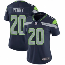 Women's Nike Seattle Seahawks #20 Rashaad Penny Navy Blue Team Color Vapor Untouchable Elite Player NFL Jersey