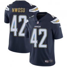 Men's Nike Los Angeles Chargers #42 Uchenna Nwosu Navy Blue Team Color Vapor Untouchable Limited Player NFL Jersey