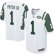 Men's Nike New York Jets #1 Terrelle Pryor Sr. Game White NFL Jersey