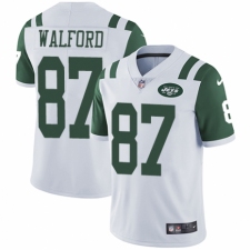 Men's Nike New York Jets #87 Clive Walford White Vapor Untouchable Limited Player NFL Jersey