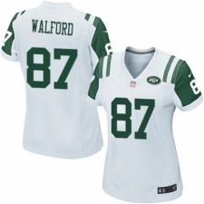 Women's Nike New York Jets #87 Clive Walford Game White NFL Jersey