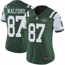Women's Nike New York Jets #87 Clive Walford Green Team Color Vapor Untouchable Elite Player NFL Jersey