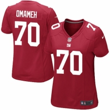 Women's Nike New York Giants #70 Patrick Omameh Game Red Alternate NFL Jersey
